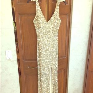Gold Sequin Evening Gown